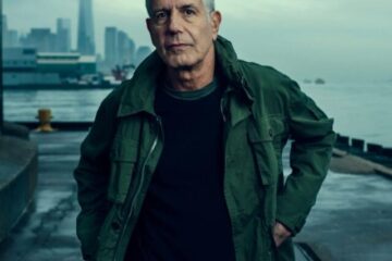 anthony bourdain on a port